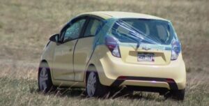 PHOTO All The Windows Were Knocked Out Of Alexa Bartell's Tiny Chevy Car From Rock Attack