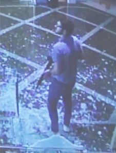 PHOTO Connor Sturgeon Standing In Pile Of Glass After Shooting People Inside Bank