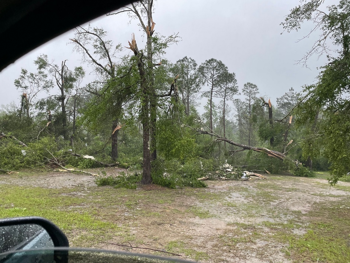 PHOTO Damage To Hosford Florida From Tornado Along Highway 20 Between