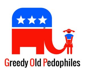 PHOTO Greedy Old Pedos Republican Logo Meme