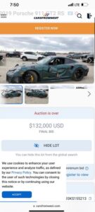 PHOTO It's Crazy Someone Paid $132K For Golfer Patrick Reed's Smashed Porsche 911