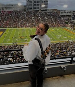 PHOTO Lukas Van Ness' Girlfriend At Iowa Hawkeyes College Football Game Under The Lights