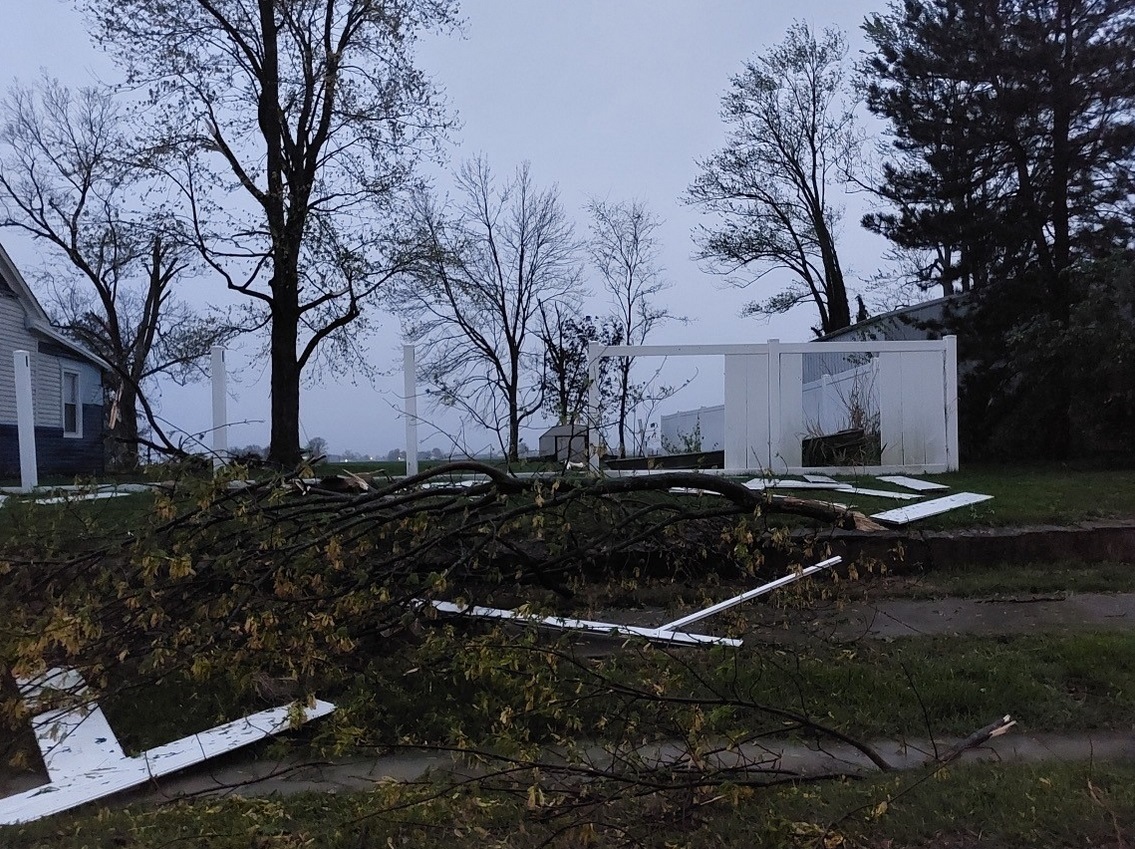 PHOTO Of Damage To Homes In Hecker Illinois From Tornado
