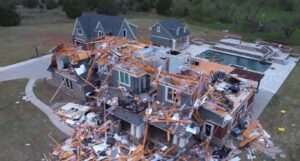 PHOTO One Home In Cole Oklahoma Had No Roof Left And Was Just Slabs Of Wood