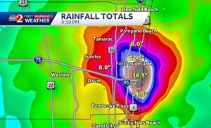 PHOTO Rainfall Totals Shows Areas Around Fort Lauderdale Got Even 15 Inches