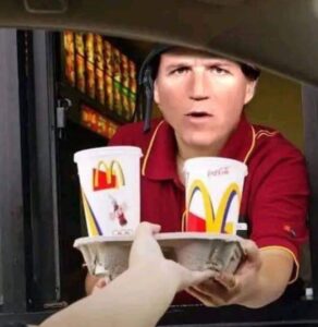 PHOTO Tucker Carlson Working The Drive Thru At McDonald's