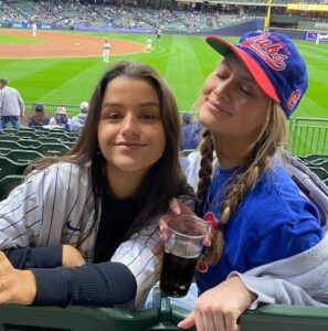 PHOTO Will Levis' Sister At Milwaukee Brewers Game In Chicago Cubs Hat