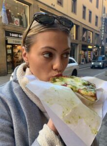 PHOTO Will Levis' Sister Eating Italian Food In Florence And Kissing Her Food