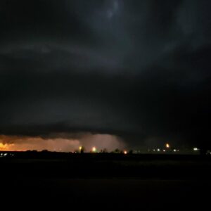 PHOTO City Of Brookfield MO Hit Directly By Tornado With Dark Dark Clouds