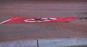 PHOTO Close Up Of Giant Nazi Flag Investigators Pulled Out Of U-Haul In Front Of White House