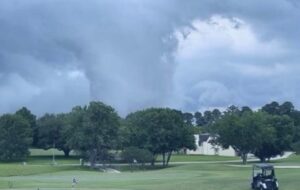 PHOTO Close Up Of Tornado Touching Down In Conroe Texas While People Are Golfing