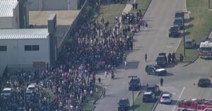 PHOTO Crowd Of Hundreds Of People Who Evacuated During Allen TX Mass Shooting