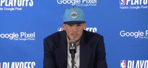 PHOTO Devin Booker Wearing A Detroit Tigers Hat Post-Game