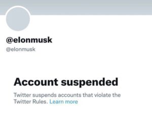 PHOTO Elon Musk's Account Got Suspended On Saturday For 30 Minutes