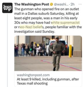 PHOTO Fake News Media Is Trying To Claim Allen Texas Mass Shooter Is A White Supremacist