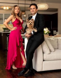 PHOTO Khazar Momeni Dressed Up Fancy With Her Husband And Dog In The Apartment They Own Overlooking Golden Gate Bridge