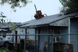 PHOTO Laguna Heights TX Tornado Damage On Jackson Into Taylor