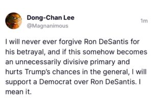 PHOTO MAGA Supporters Says They Will Never Forgive Ron DeSantis And That They Will Support A Democrat Over Him