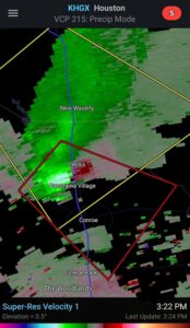 PHOTO Map Showing Path Of Tornado From Willis TX All The Way Into Conroe