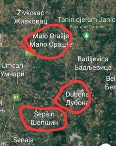 PHOTO Map Showing Uros Blazic Shooting In Two Locations And One Time Shooting From His Car While Driving
