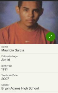 PHOTO Mauricio Garcia's Yearbook Picture In 2007 When He Was 16