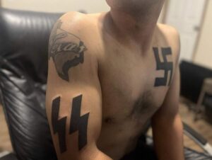 PHOTO Of Allen TX Shooter Mauricio Garcia's Swastika Tattoo On His Left Chest