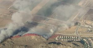 PHOTO Of Ramona Fire Spreading North Of San Jacinto California