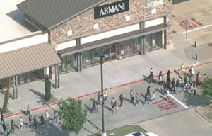 PHOTO Police Evacuating People Out Of Allen Outlets Next To Armani Store During Mass Shooting