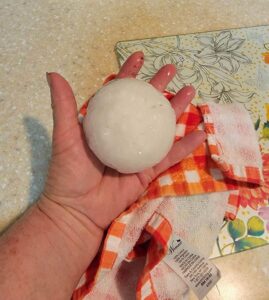 PHOTO Proof That There Was Baseball Sized Hail During Tornado In Bucklin Missouri