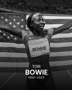 PHOTO RIP Tori Bowie World Champion Olympic Gold Medalist