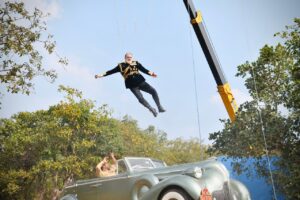 PHOTO Ray Stevenson Performing A Crazy Airborne Stunt When He Was 56