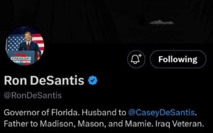 PHOTO Ron DeSantis Added An Swam Creature Of Alligator In Water To His Social Media Profile