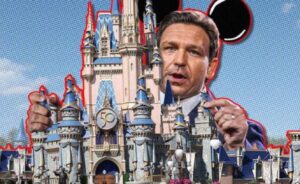 PHOTO Ron DeSantis' Face Taking Over DisneyWorld Scenery Meme