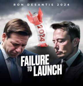 PHOTO Ron DeSantis Failure To Launch On Elon Musk Twitter Spaces 2024 Meme