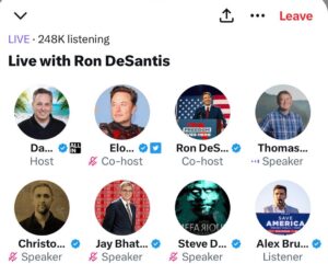 PHOTO Ron DeSantis Only Had Allies In His Twitter Spaces With Elon Musk