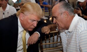 PHOTO Rudy Giulani Telling Trump Louie Gohmert Can't Afford $2 Million For A Pardon And Wants To Know If You Will Accept Equivalent Value In Lap Dances Meme