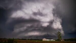 PHOTO Tiny Farm Home Sitting Right In Front Of Where Tornado Touched Down In Linneus Missouri