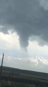 PHOTO Tornado Hovering Over Halleck Nevada Before Touching Down