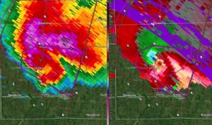PHOTO Tornado Radar Map Showing How Powerful Tornado Was As It Sat On City Of Linneus Missouri