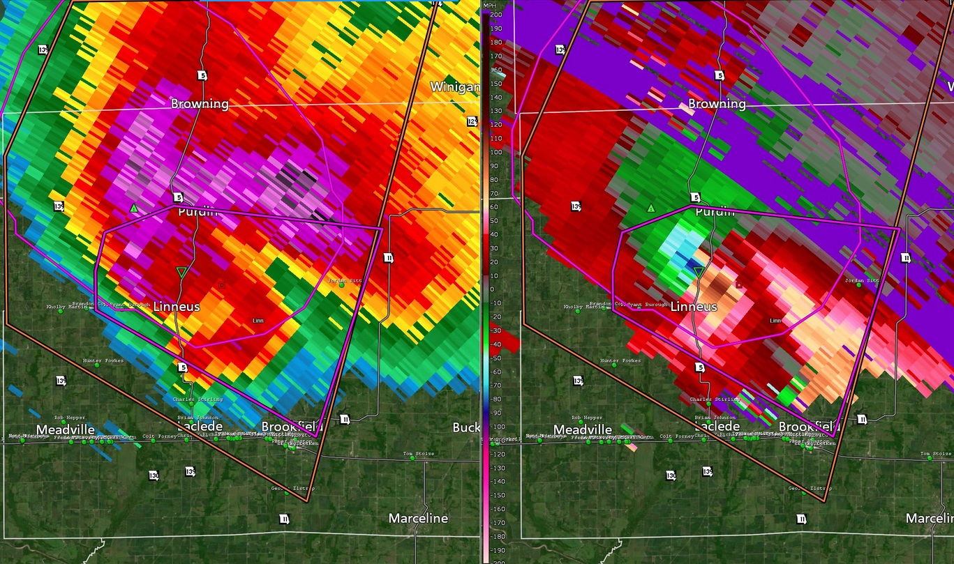 PHOTO Tornado Radar Map Showing How Powerful Tornado Was As It Sat On