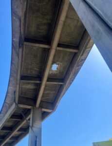 PHOTO Under Bridge View Of 5 Foot Hole In The West Seattle Bridge