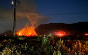 PHOTO View Of Ramona Fire And The Flames That Started The Fire From The Expressway