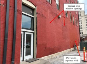 PHOTO Andrew Wold's Engineers Documented Windows Treatments Showed Signed Of Warping Under Structural Pressure And Bricks Bulged Out