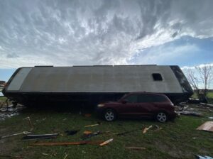 PHOTO Car Smashed Underneath Semi Truck In Perryton Texas From Tornado