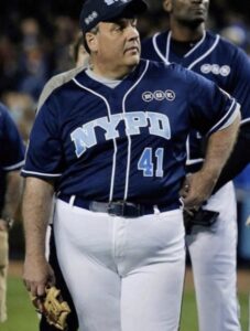 PHOTO Chris Christie In A NYPD Baseball Uniform Ready To Embarrass Himself
