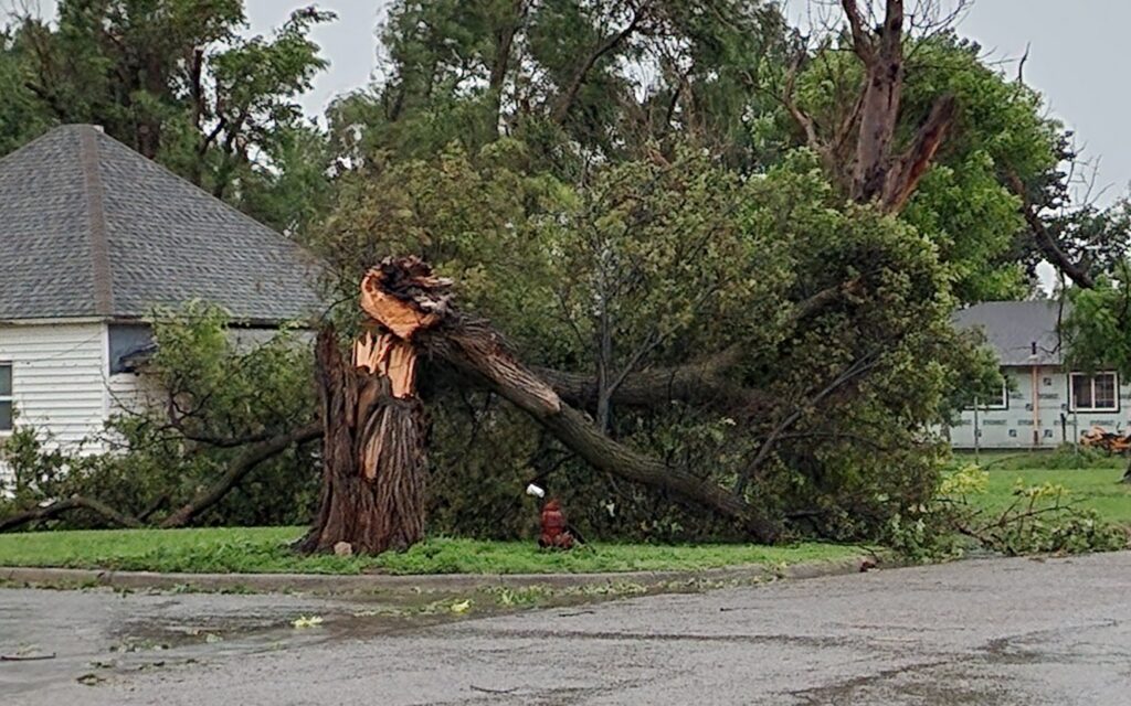 PHOTO Close Up Of Tornado Damage In Laverne Oklahoma