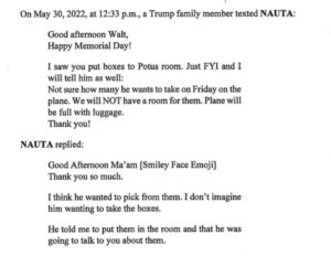 PHOTO Donald Trump's Family Member Was Texting Walt Nauta About Classified Documents Being Moved