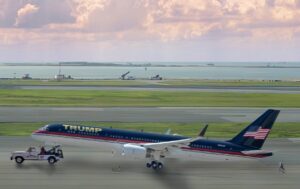 PHOTO Donald Trump's Plane At Miami International Airport On Monday