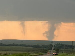 PHOTO Dual Landspouts Were Spotted South Of Perryton Texas