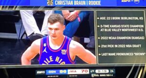 PHOTO ESPN ABC Featured Christian Braun As A Rookie During NBA Finals Game 3 Telecast